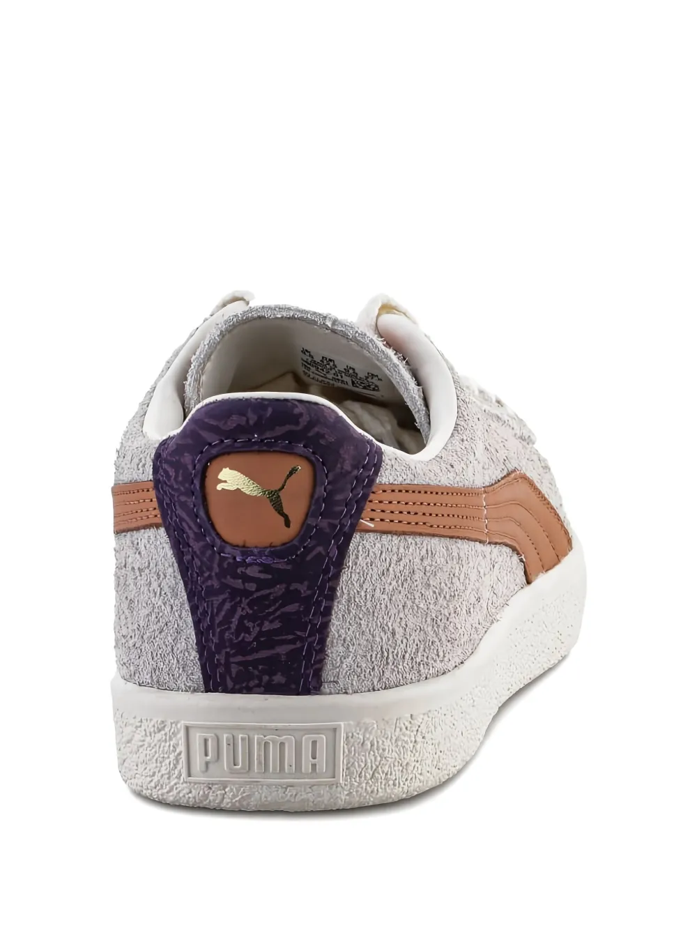 Puma Suede "white/sweet Grape" Sneakers In Gray