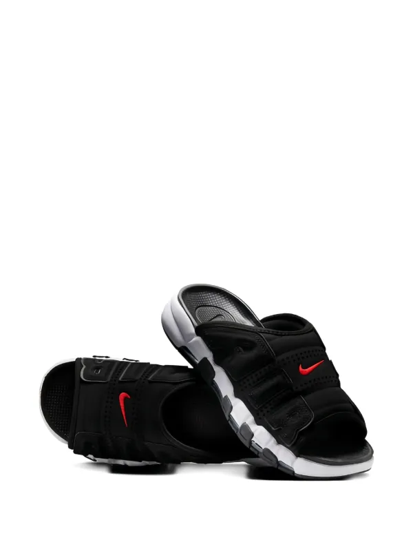 Flip Flops Air More Uptempo Mens Black And White Nike Air More
