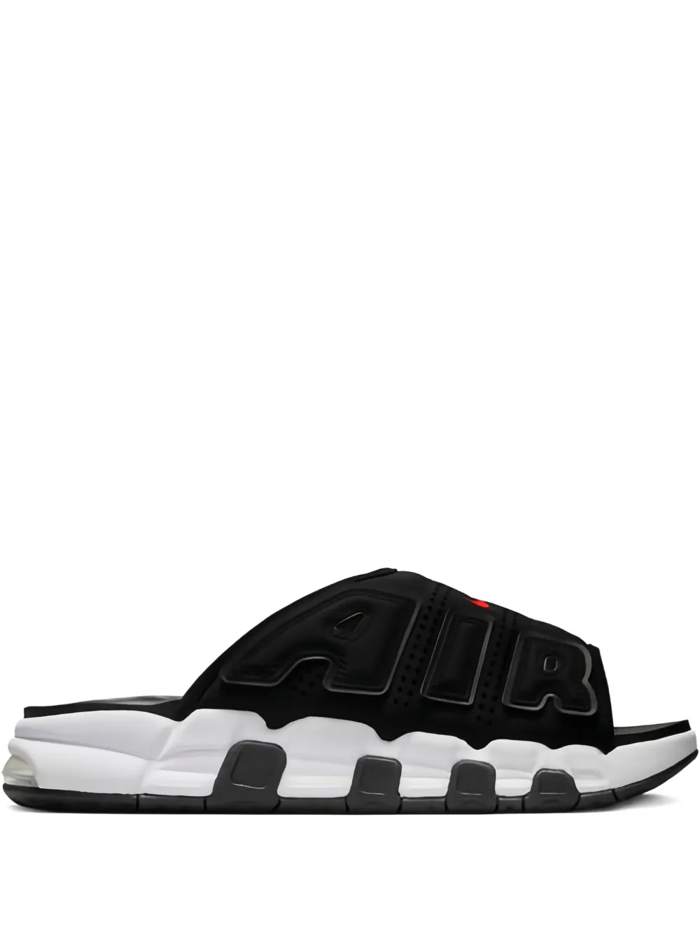 Nike Air More Uptempo "Black White Red" slides