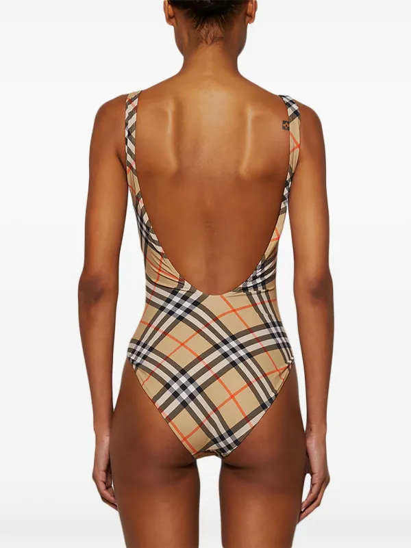 burberry swimsuit womens orange