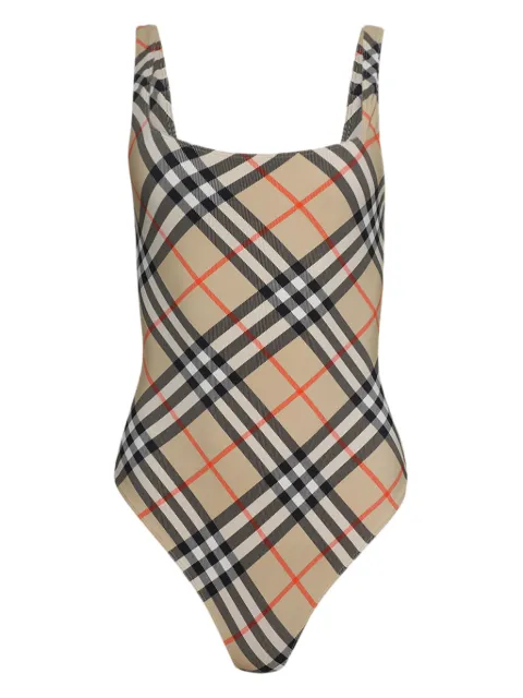 Burberry checked swimsuit