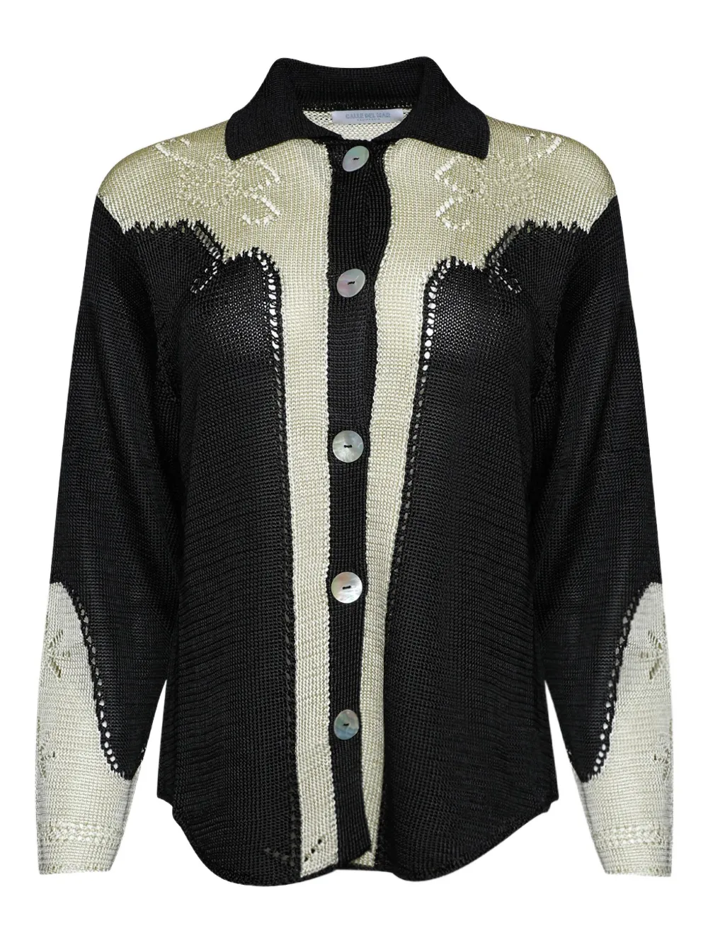 pointelle-knit shirt
