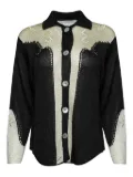Calle Del Mar pointelle-knit shirt - Black