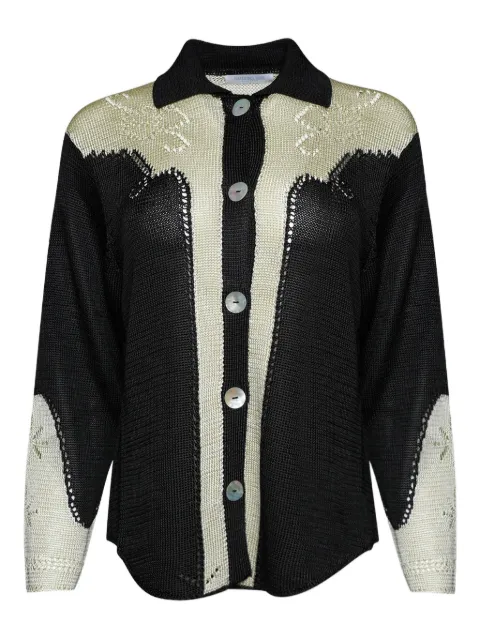 Calle Del Mar pointelle-knit shirt