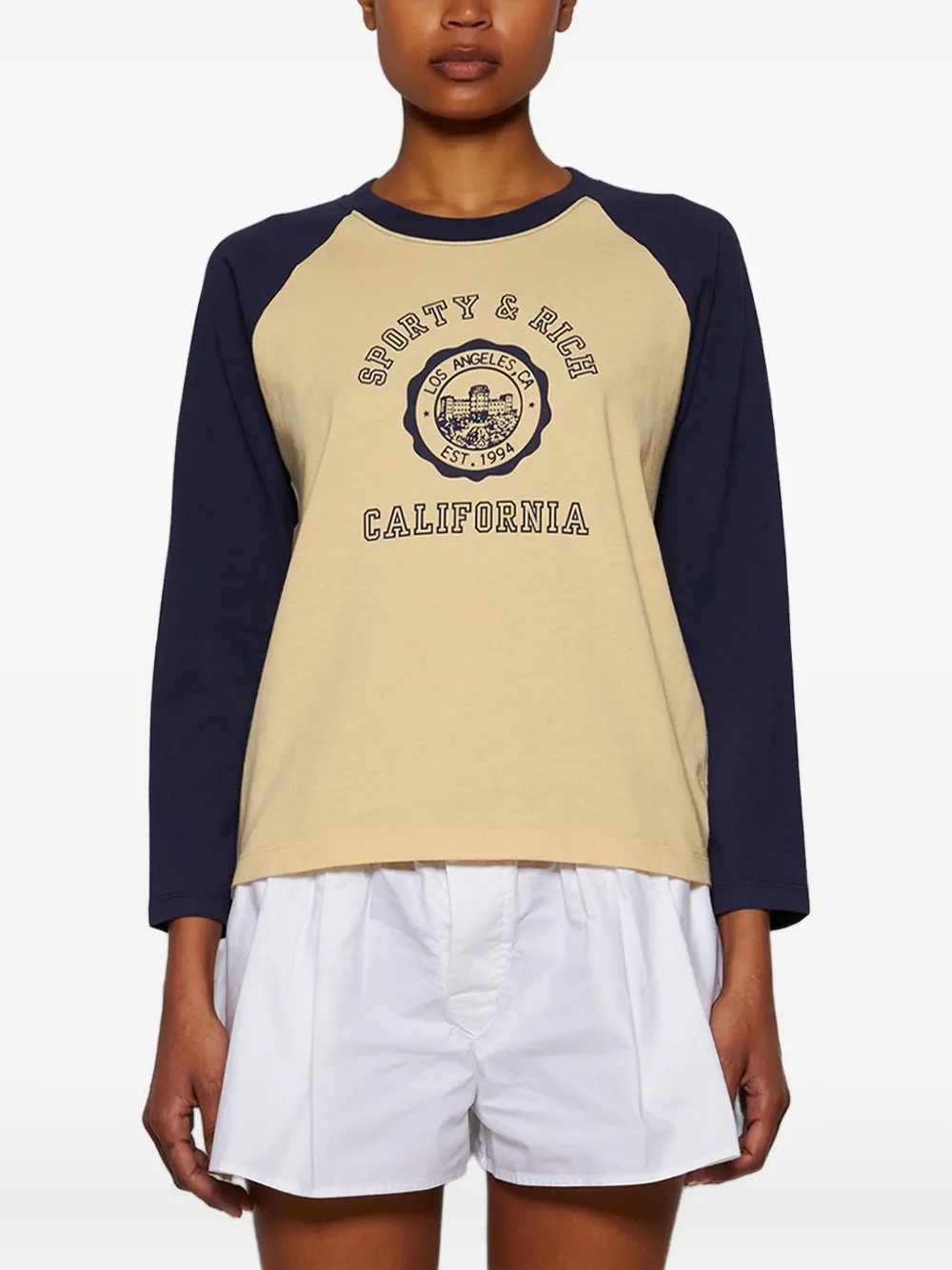 Sporty & Rich California Emblem T-shirt Beige