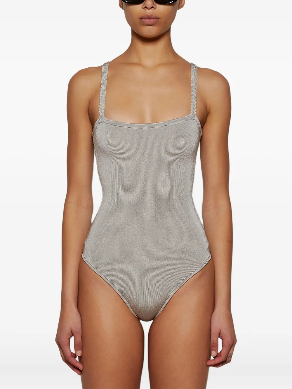 Calle Del Mar ribbed knit bodysuit Grijs