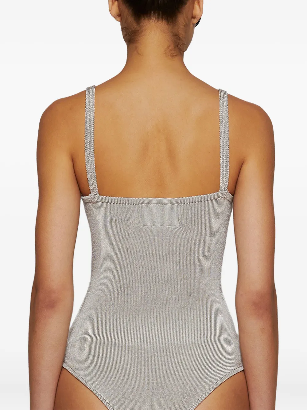 Calle Del Mar ribbed knit bodysuit Grijs
