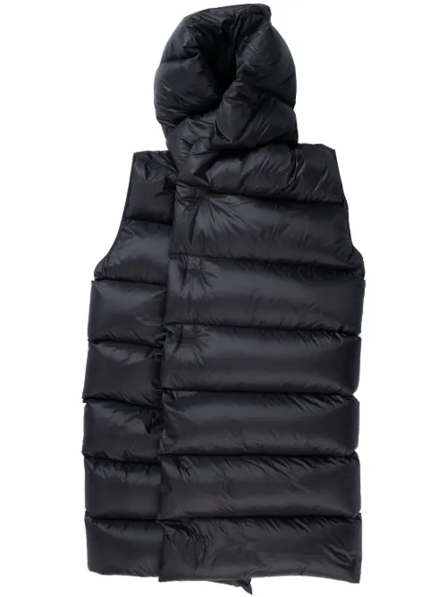 Gilet matelassé à capuche et patch logo - Rick Owens - Modalova