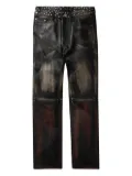 Who Decides War studded leather trousers - Black