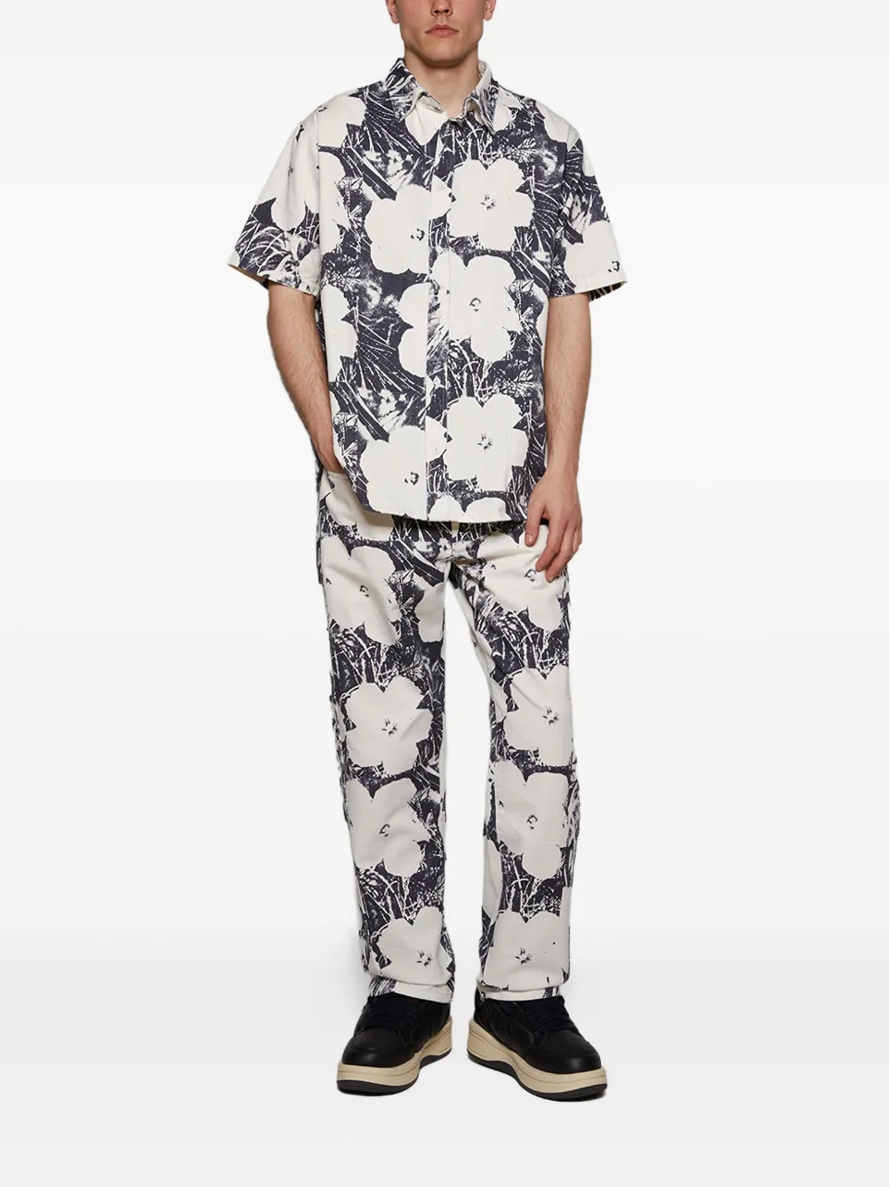 Études Studio Broek met bloemenprint - Wit