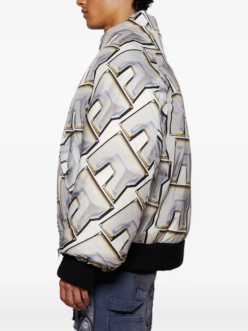 RRR123 abstract-pattern print jacket | Down Jackets | Image 2