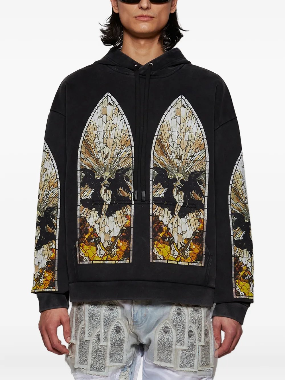 Who Decides War Matrimony hoodie met print Zwart