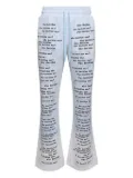 Who Decides War Scripture track pants - Blue