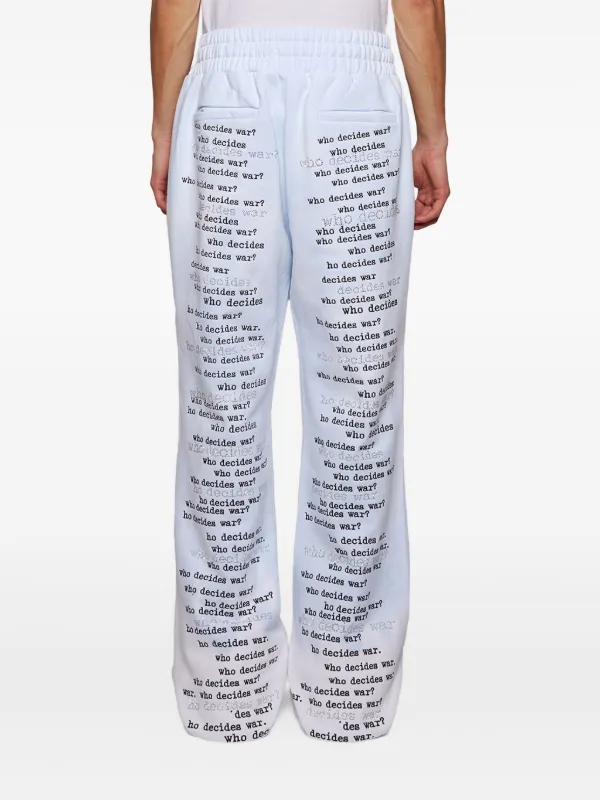 Who Decides War Scripture Track Pants Blue FARFETCH PH