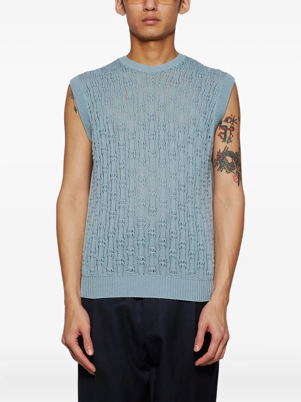 Marni Top met ronde hals Blauw