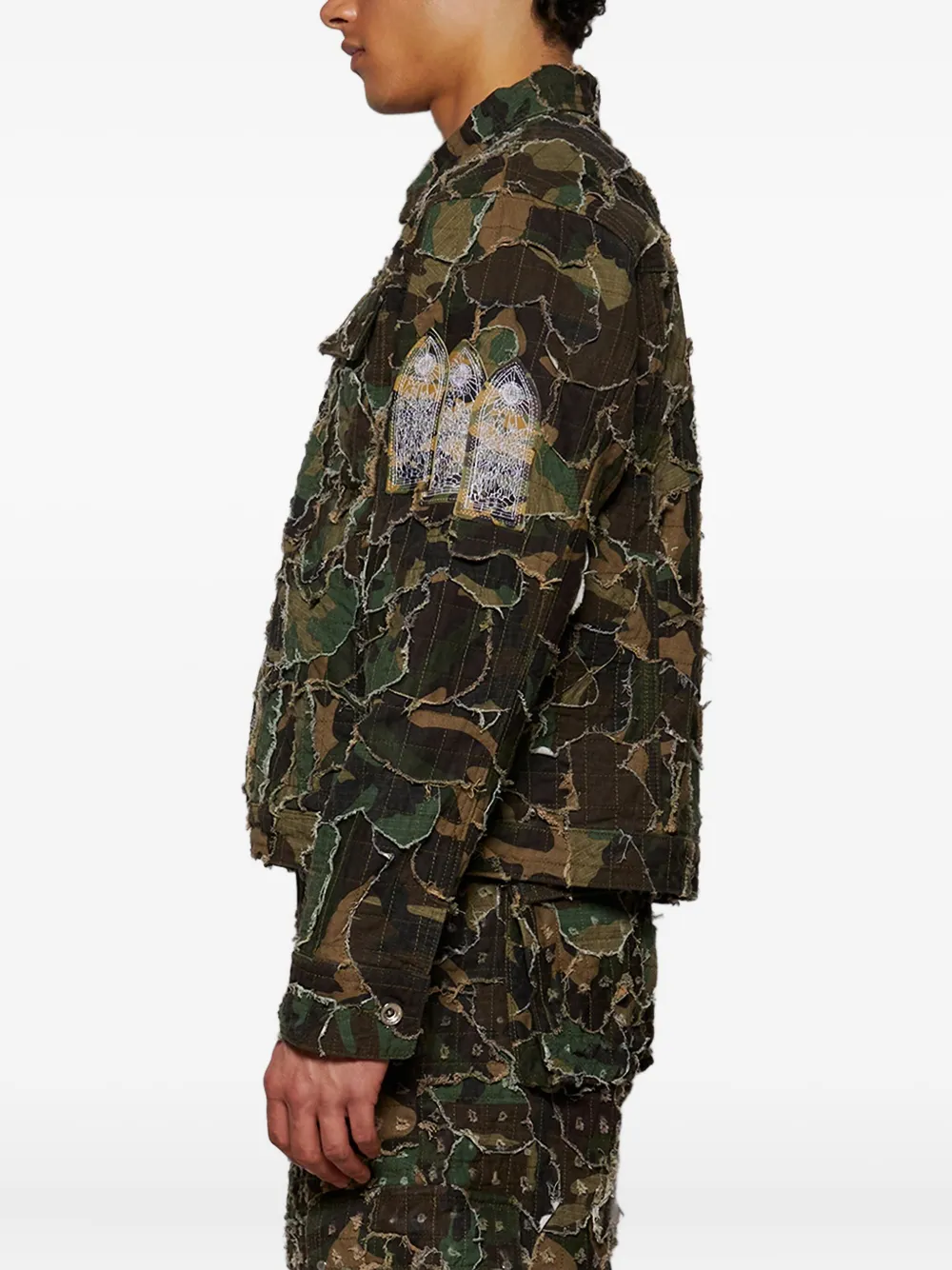 Who Decides War Shirtjack met camouflageprint Groen