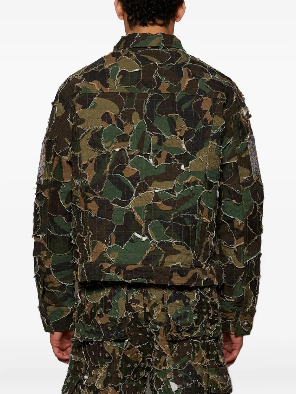 Who Decides War Shirtjack met camouflageprint Groen