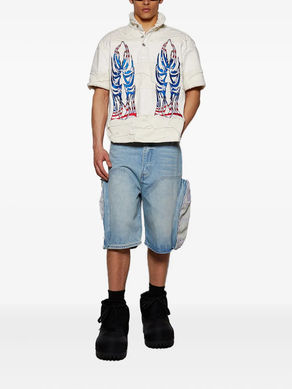 Who Decides War Denim shorts - Blauw