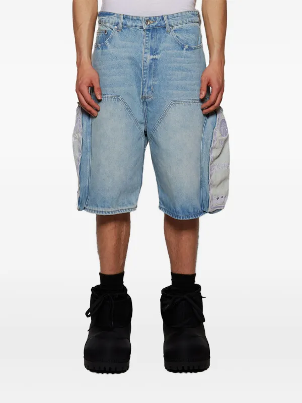 Who Decides War Patchwork Denim Shorts | Blue | FARFETCH