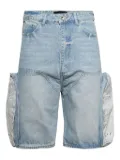 Who Decides War patchwork denim shorts - Blue