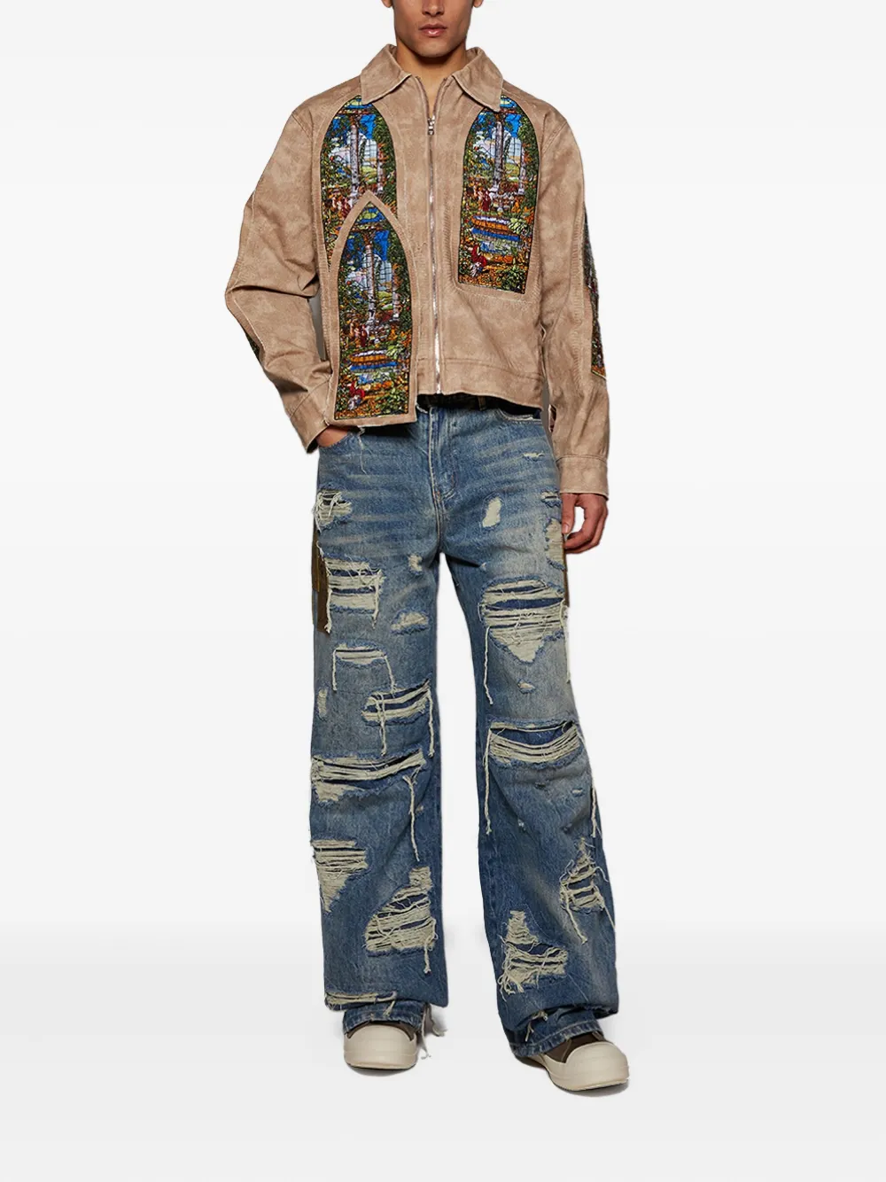Who Decides War side-patch jeans - Blauw