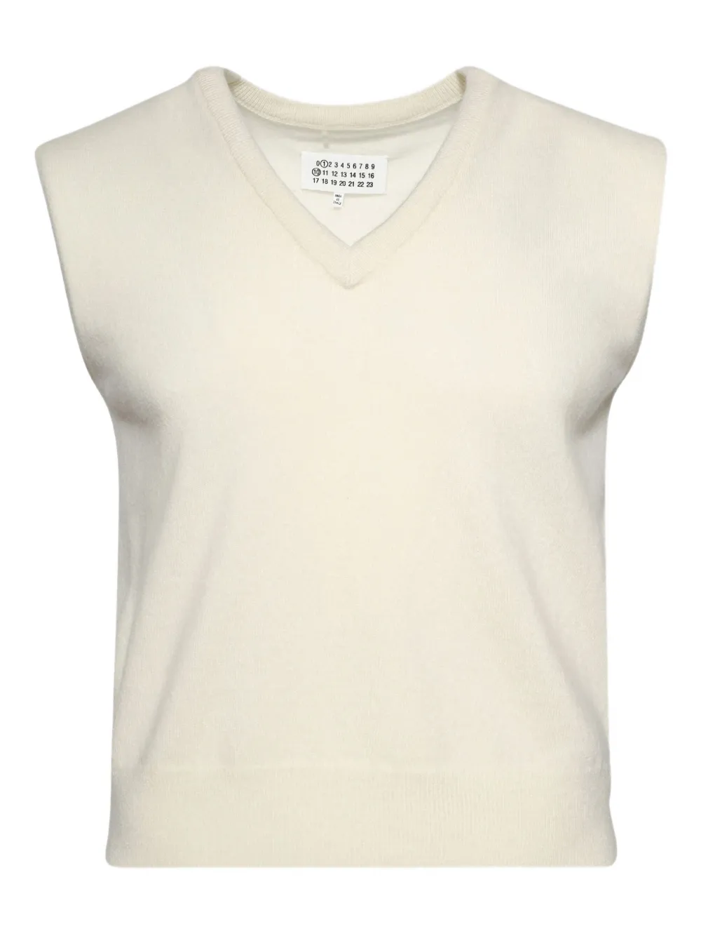 Maison Margiela V-neck cropped vest - ホワイト Maison Margiela V-neck cropped vest - ホワイト