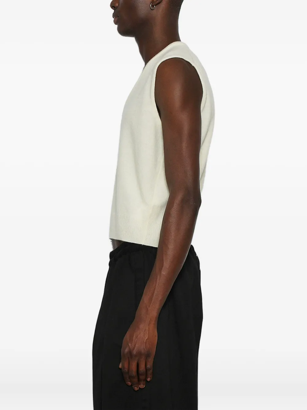 Maison Margiela Cropped top met V-hals Wit