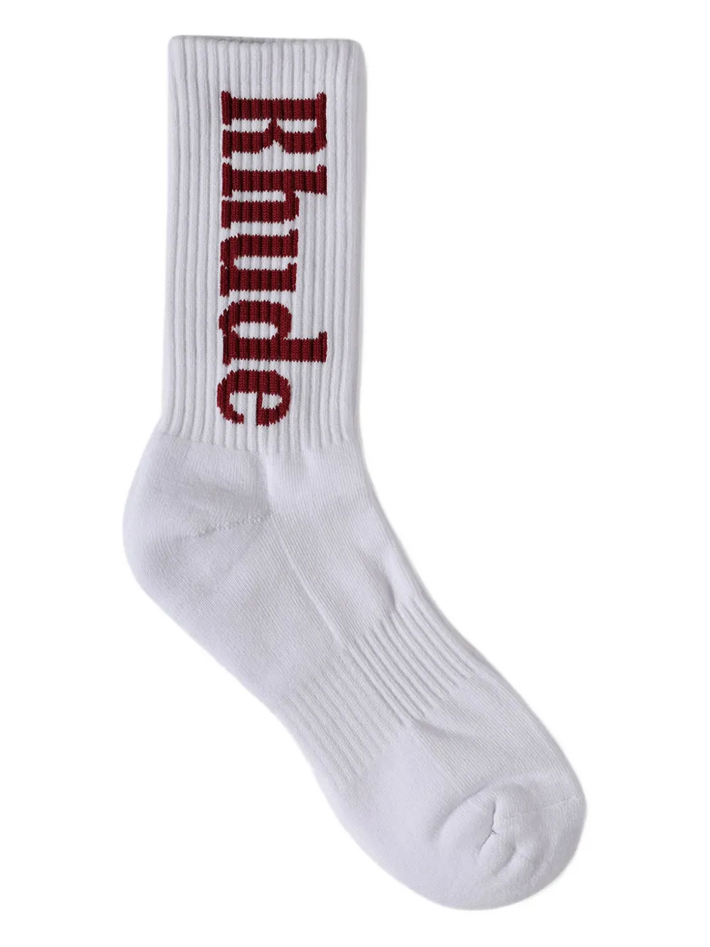 logo-embroidered crew socks