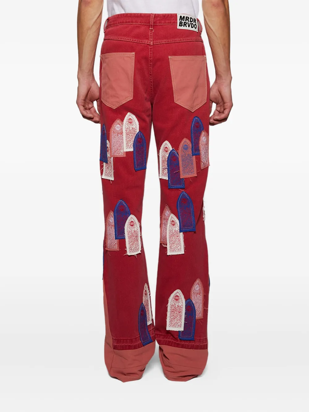 Who Decides War Jeans met patch Rood