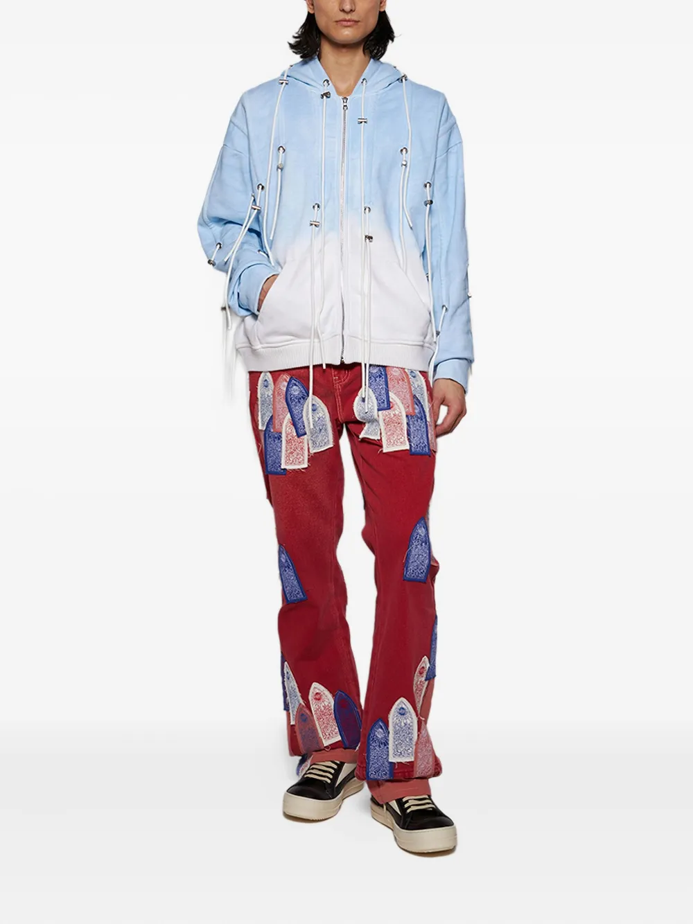 Who Decides War Patched Arch jeans - Rood