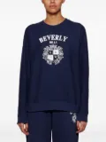 Sporty & Rich Beverly Hills crest-embellished crew-neck sweatshirt - Blue