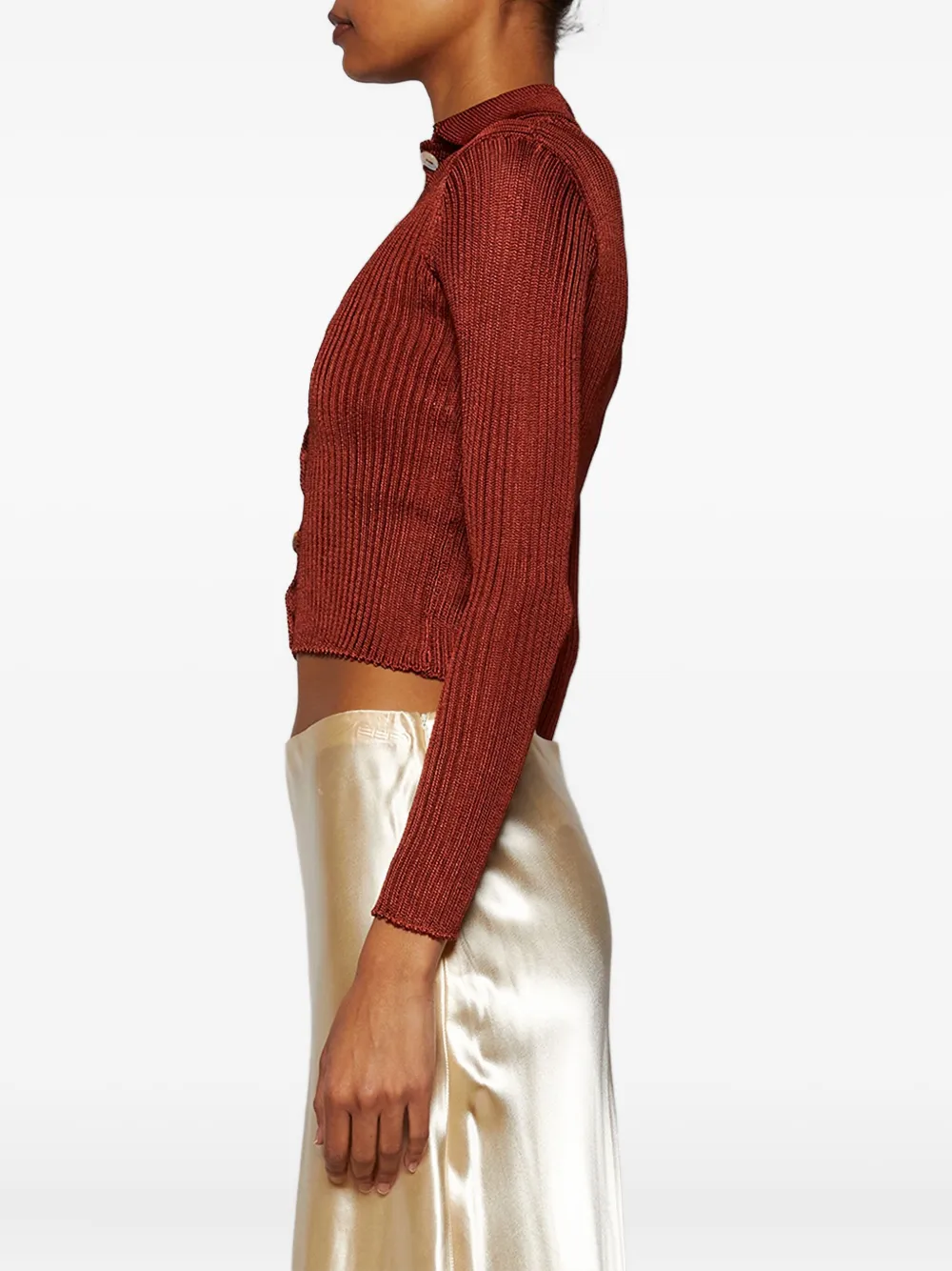 Calle Del Mar Ribgebreid vest Bruin