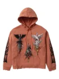 Who Decides War Nefarious bird-print hoodie - Orange