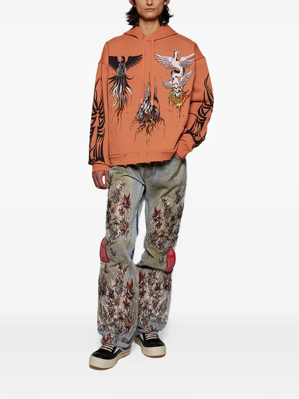 Who Decides War Nefarious bird-print hoodie | Hoodies | Image 2