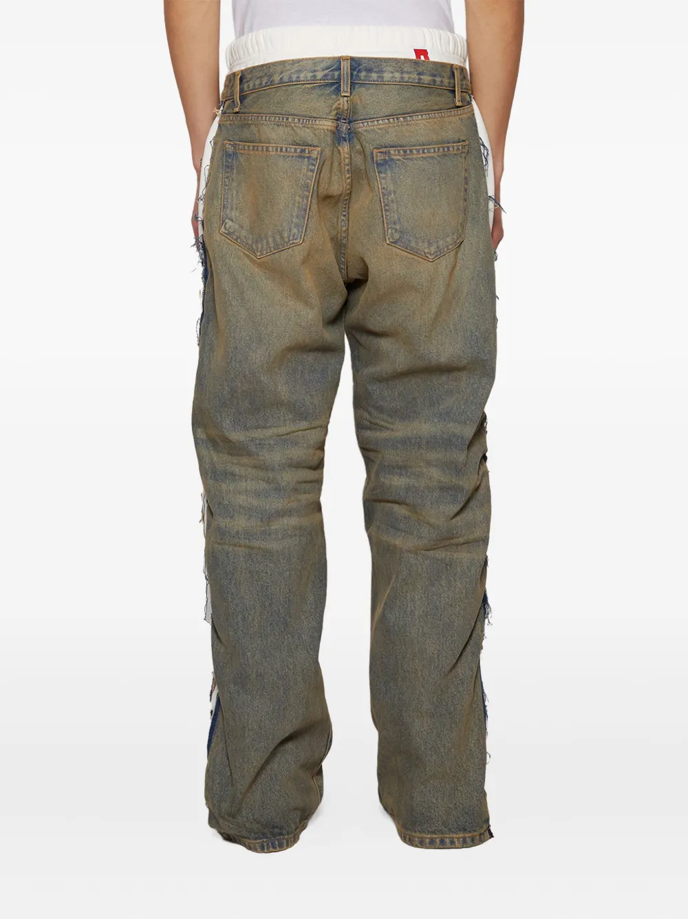 RRR123 Gerafelde jeans Blauw