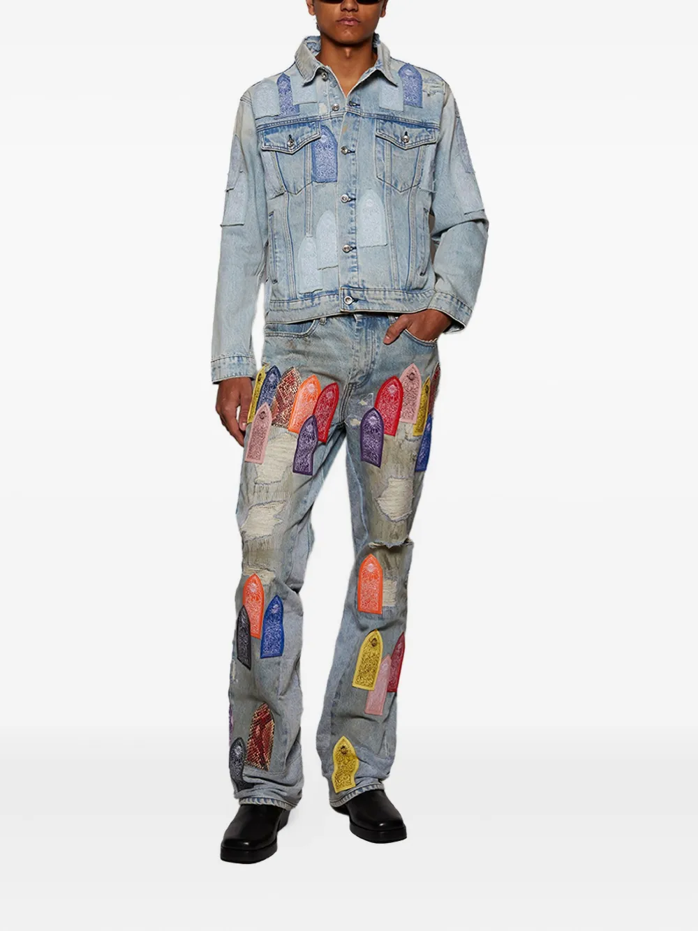 Who Decides War Gerafelde jeans - Blauw