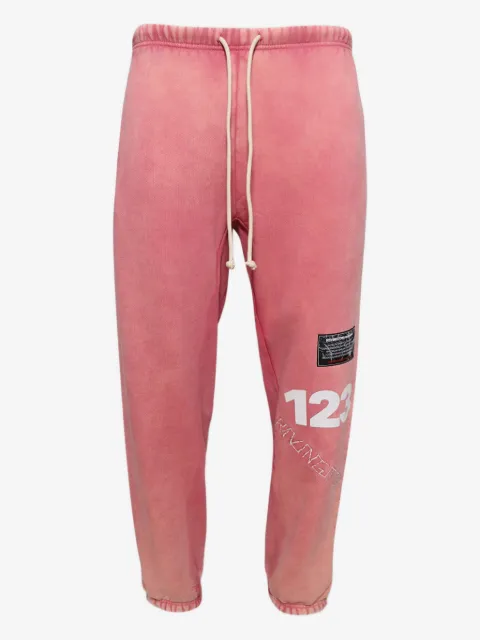 RRR123 distressed track trousers