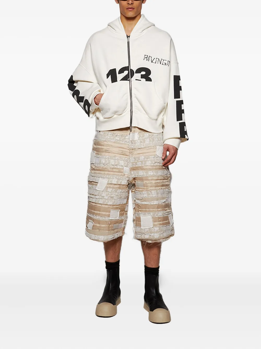 Who Decides War Cargo shorts met kanten vlakken - Beige