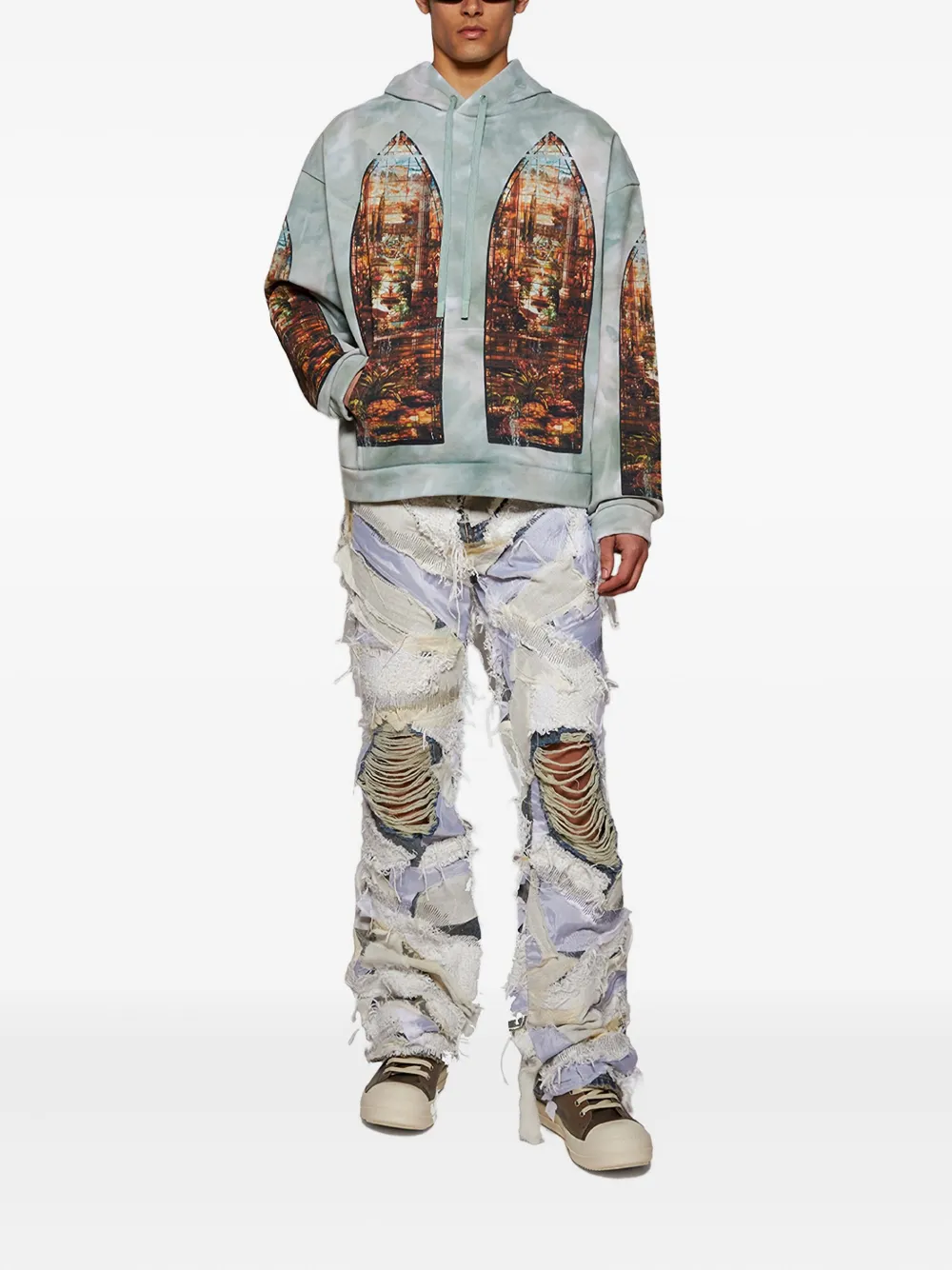 Who Decides War Jeans met patchwork - Wit