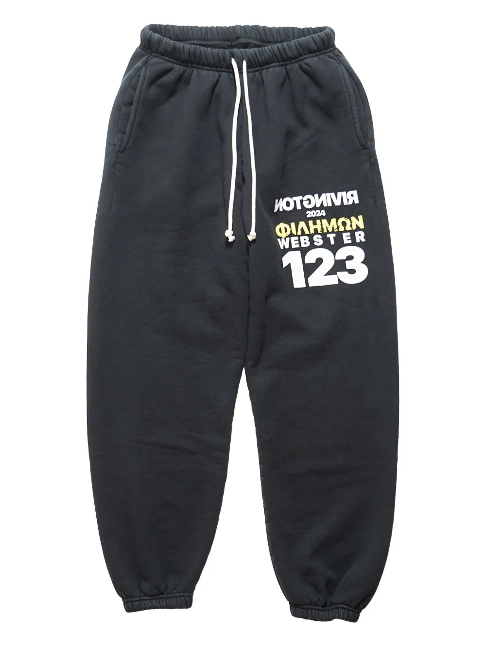 RRR123 graphic-print track pants | negro | Image 1