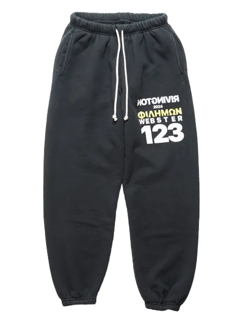 RRR123 graphic-print track pants