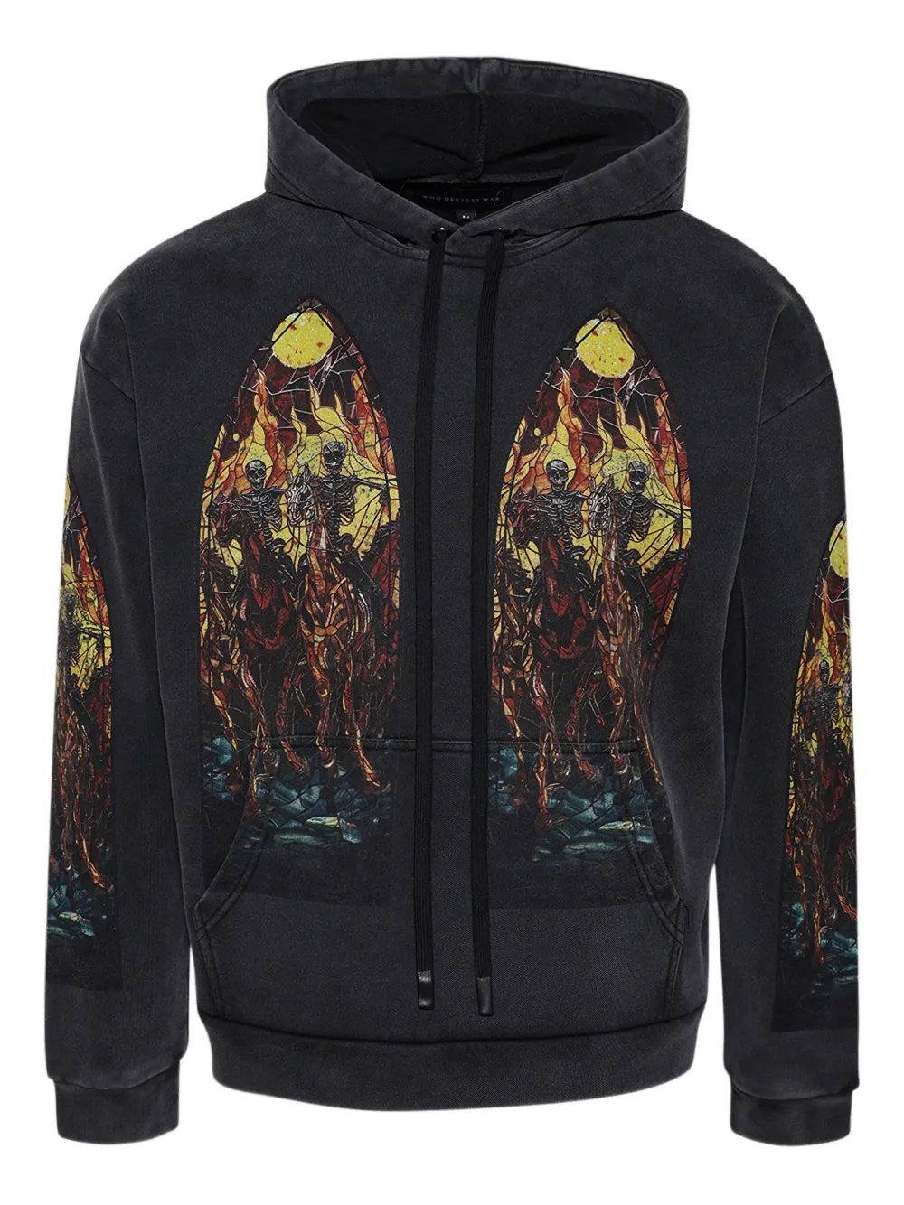 Who Decides War sudadera con estampado gráfico y capucha | negro | Image 1