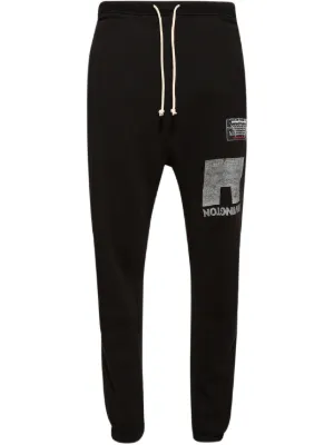 Rick Owens×Champion サルエルパンツ L Rick Owens X Champion logo-embroidered drop-crotch Track Pants