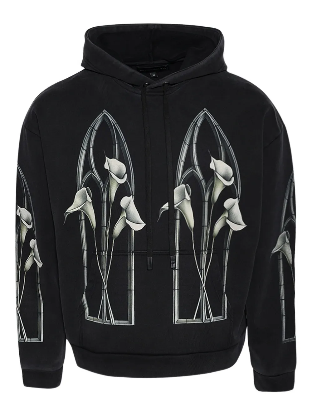 Who Decides War Calla Window hoodie | Black | Image 1