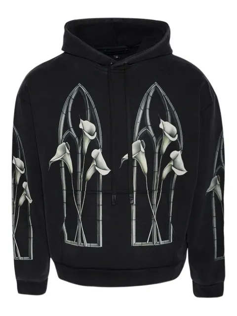Who Decides War hoodie con motivo floral