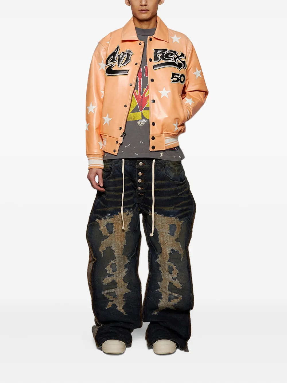RRR123 Fathers Engine He Rose 3 jeans | Wide-Leg Jeans | Image 2