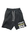 RRR123 graphic-print shorts - Black