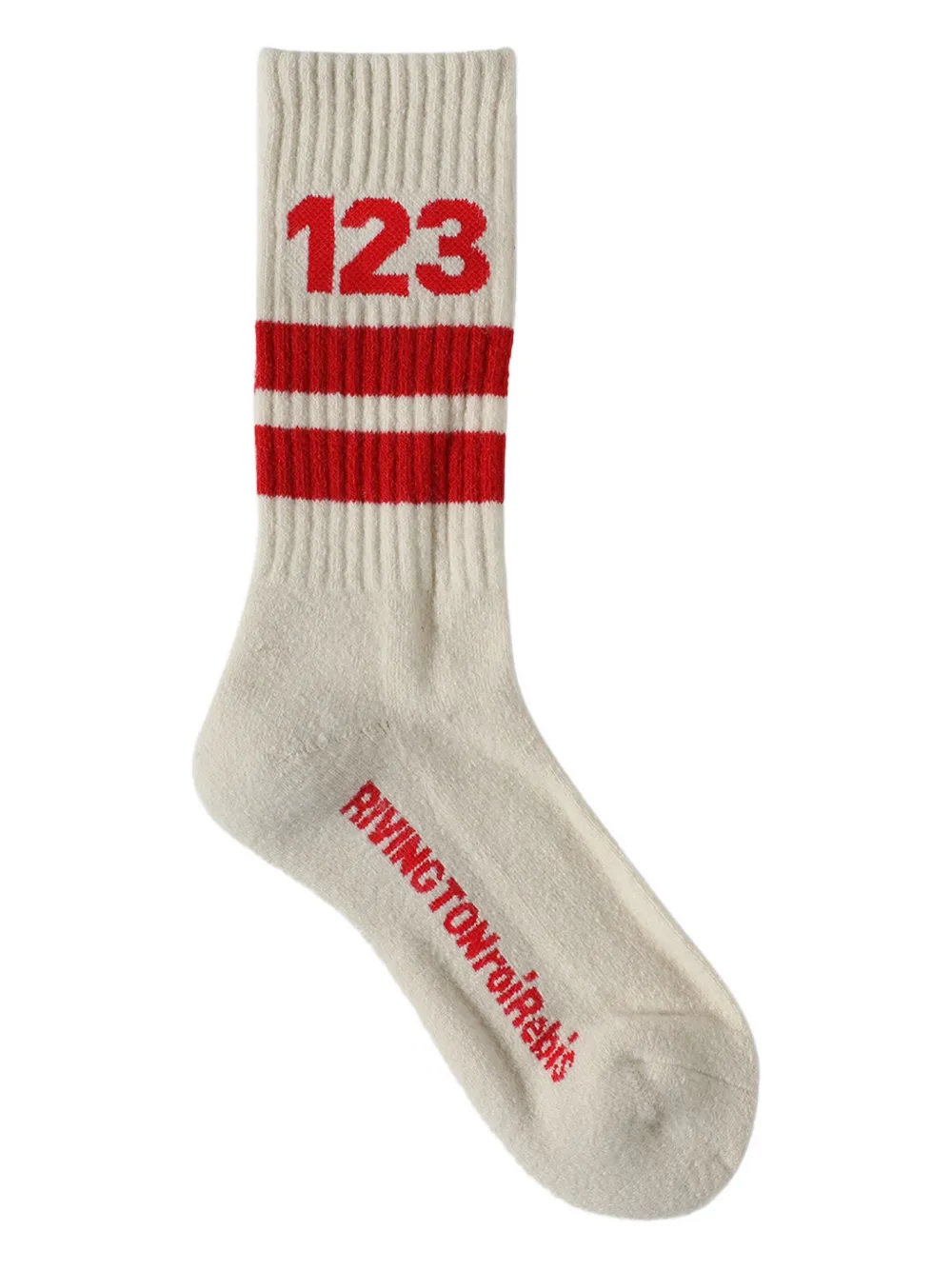 RRR123 ribbed socks | White | Image 1