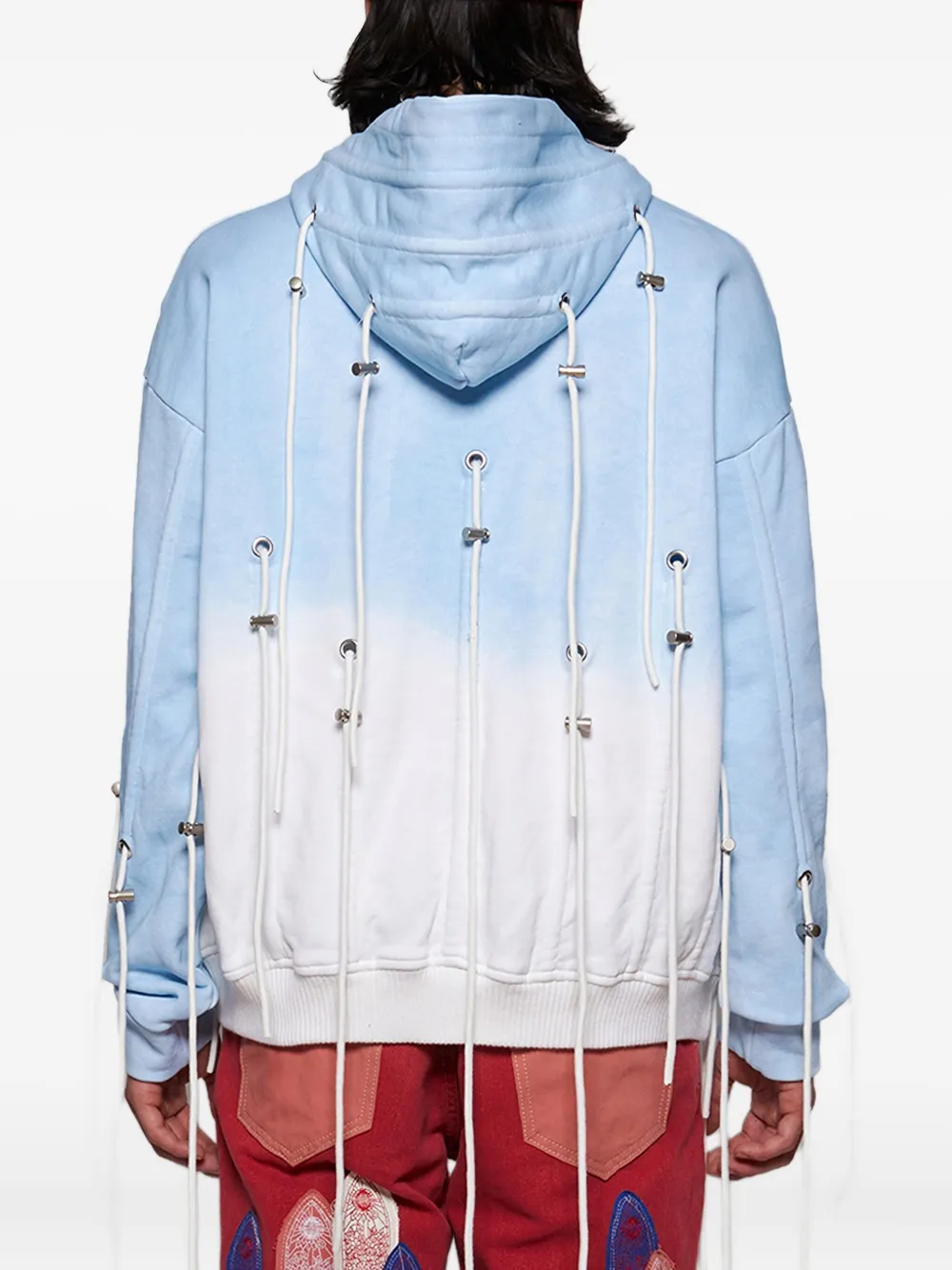 Who Decides War Jack verfraaid met trekkoord en capuchon Blauw