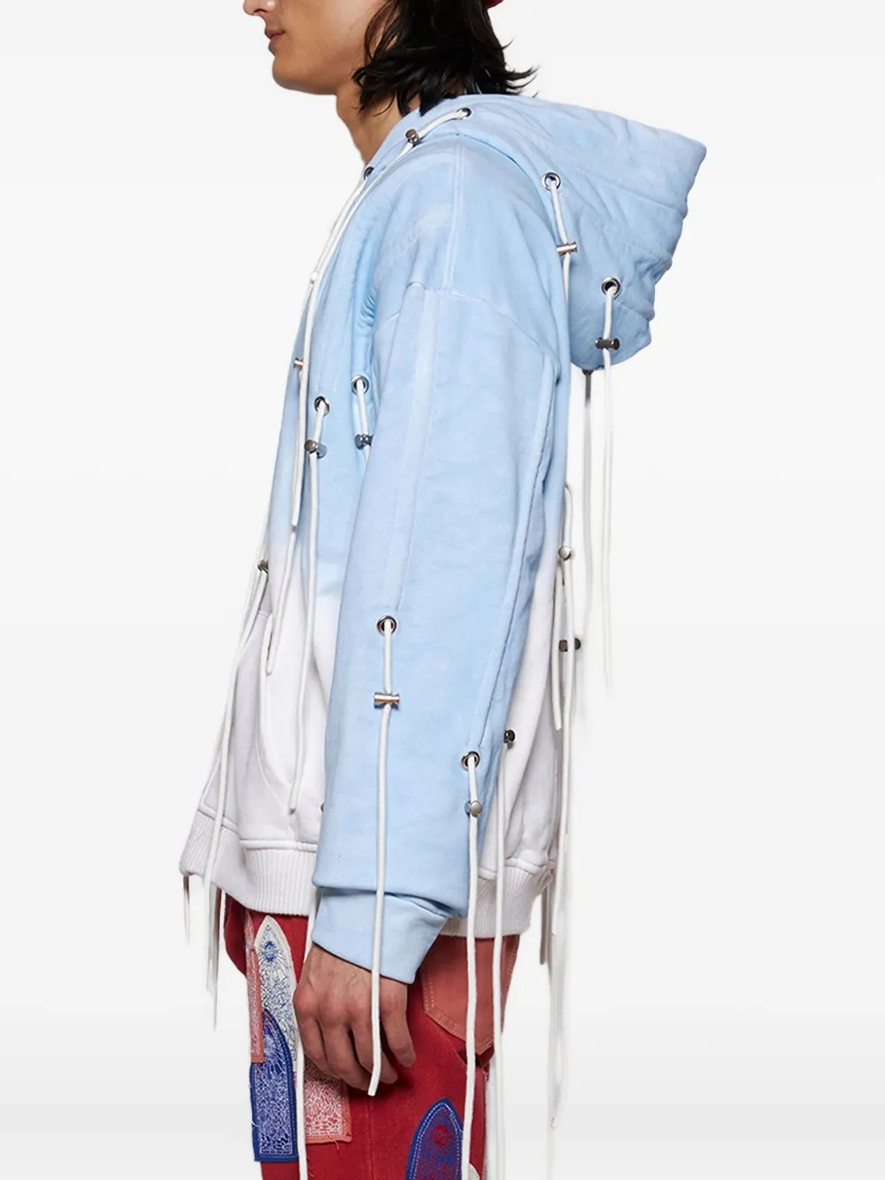 Who Decides War Jack verfraaid met trekkoord en capuchon Blauw